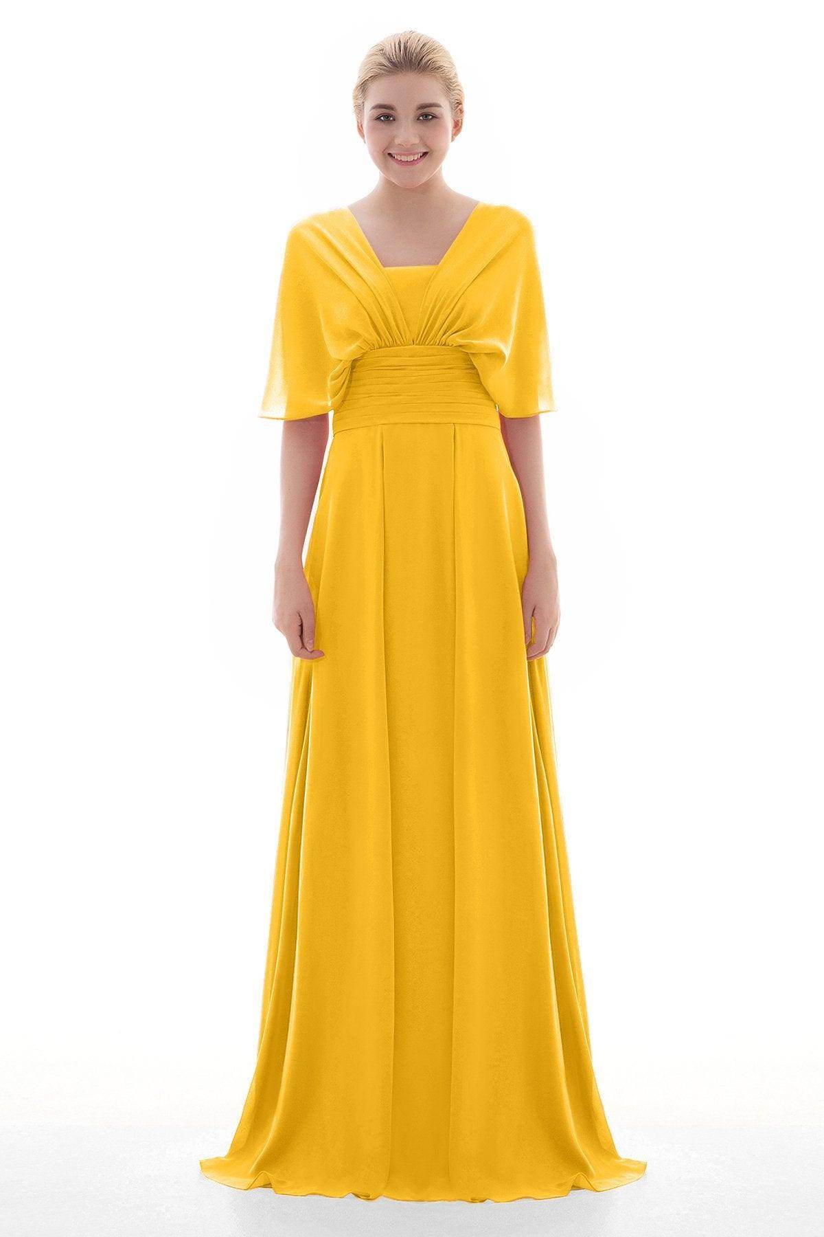 Sheath Floor Length Chiffon Bridesmaid Dress JOZF15001 - COCOMELODY