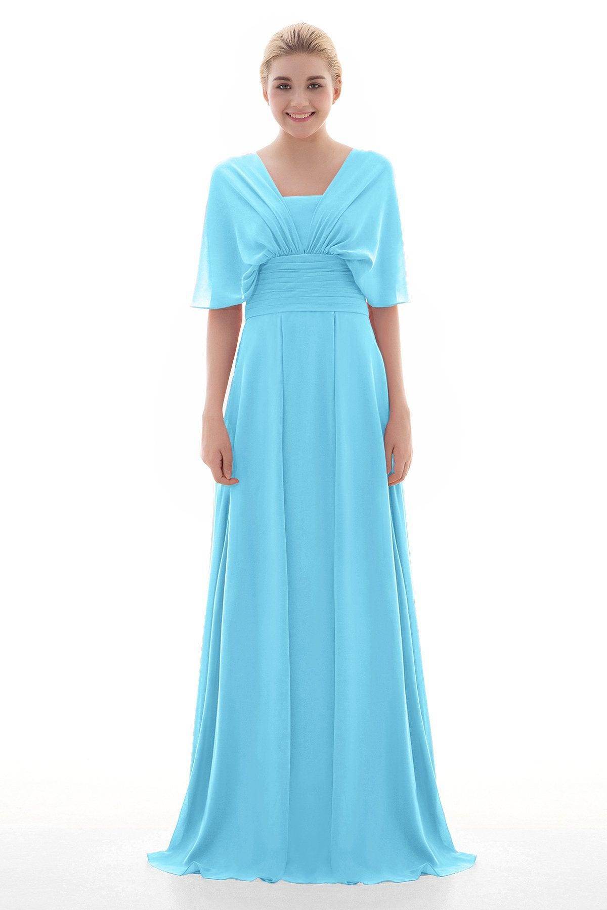 Sheath Floor Length Chiffon Bridesmaid Dress JOZF15001 - COCOMELODY