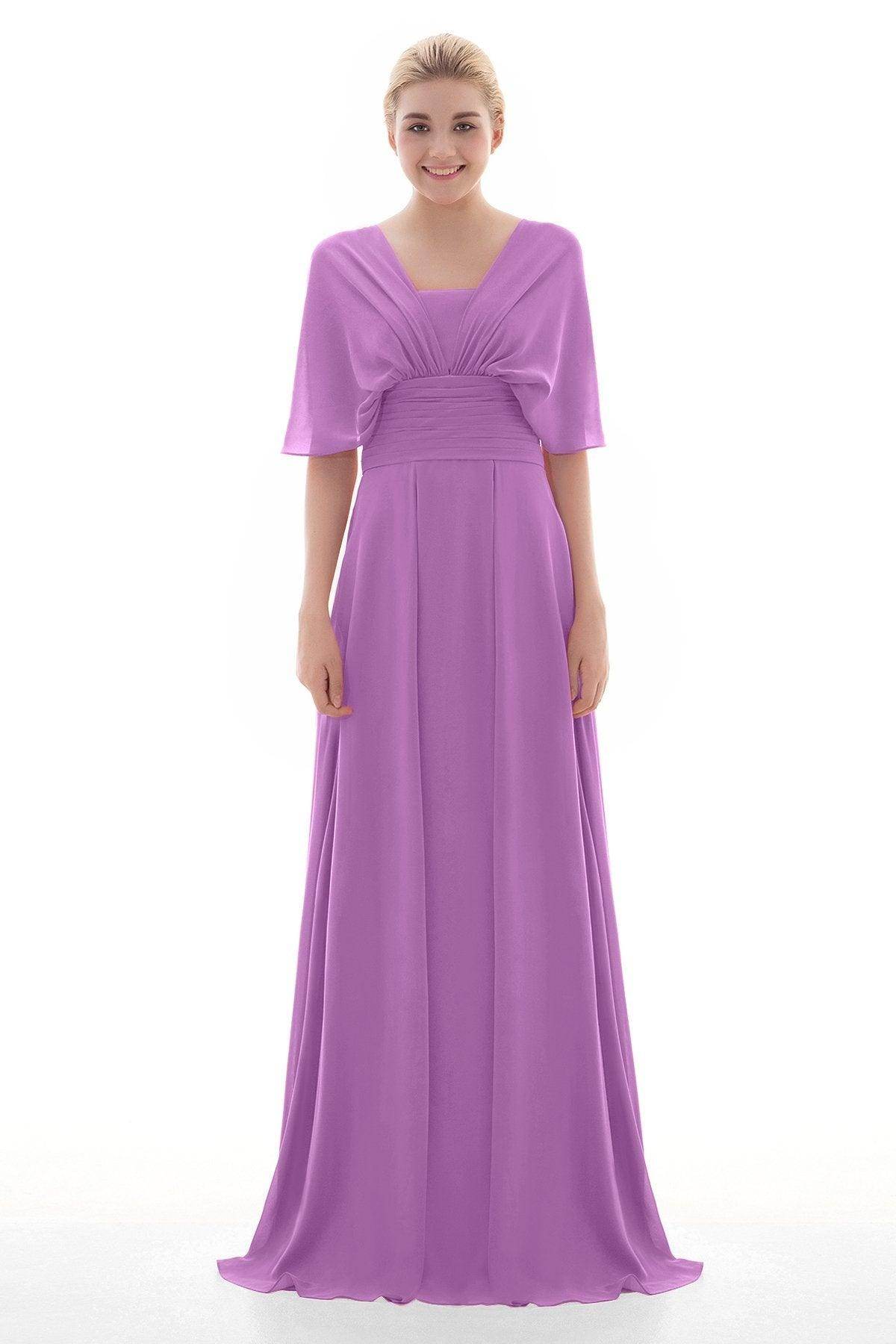 Sheath Floor Length Chiffon Bridesmaid Dress JOZF15001 - COCOMELODY