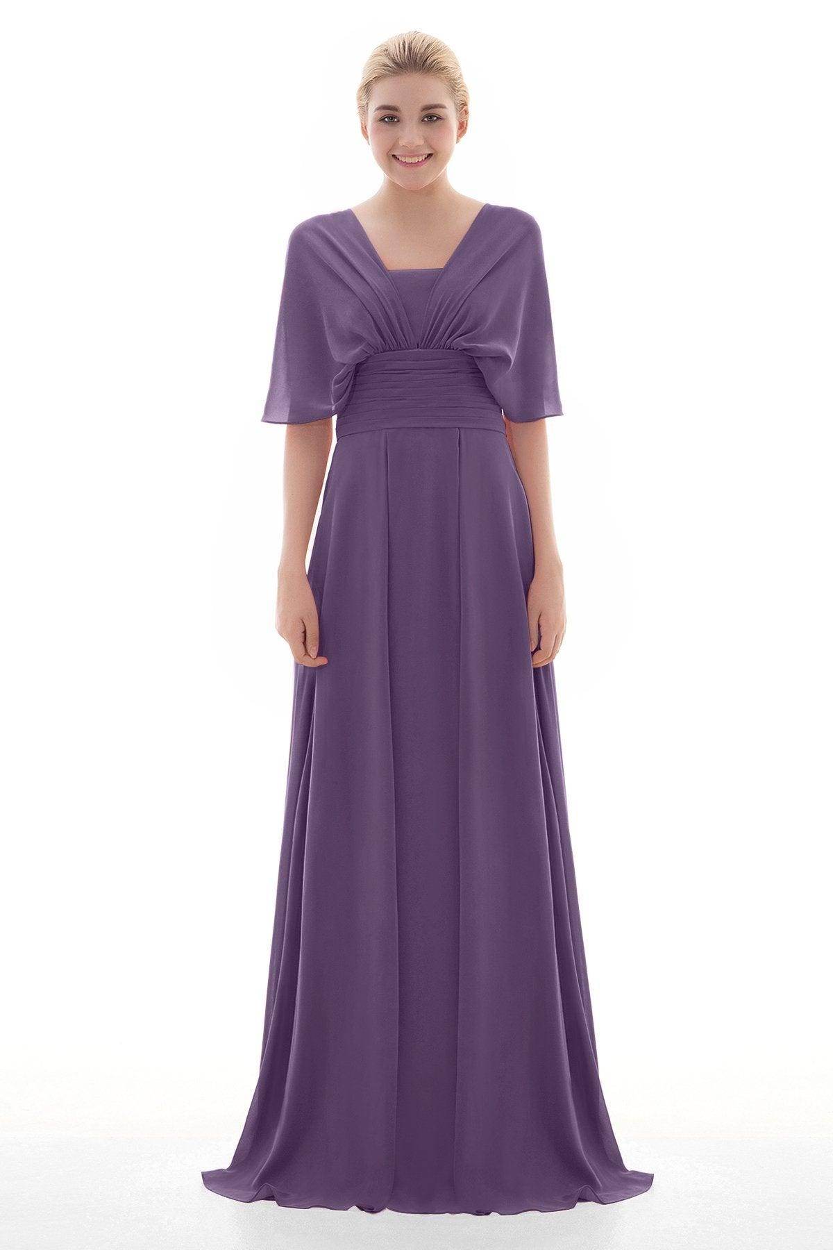 Sheath Floor Length Chiffon Bridesmaid Dress JOZF15001 - COCOMELODY