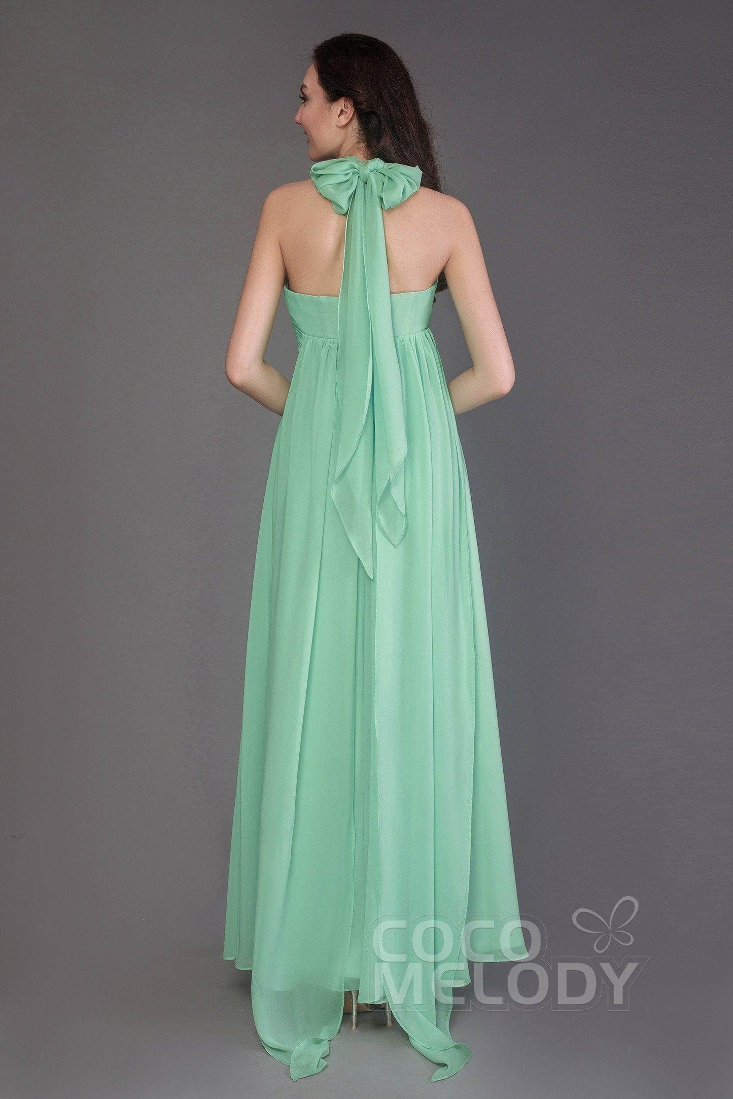 Sheath Floor Length Chiffon Bridesmaid Dress JOZF15001 - COCOMELODY