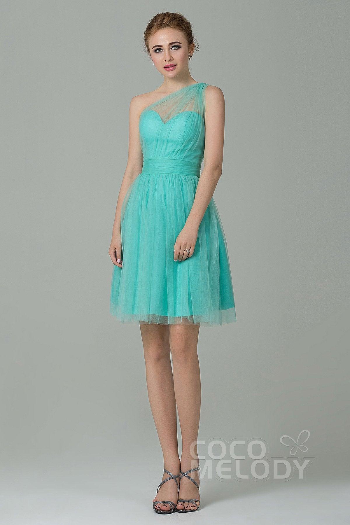 COCOMELODY A-Line Short-Mini Tulle Bridesmaid Dress LOZM1503F 