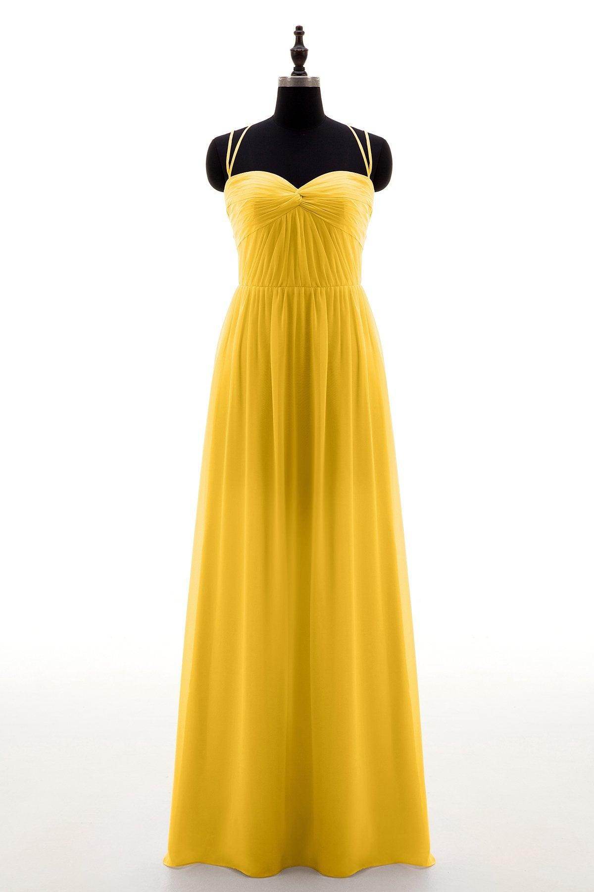 Sheath-Column Floor Length Chiffon Bridesmaid Dress NB3316 - COCOMELODY