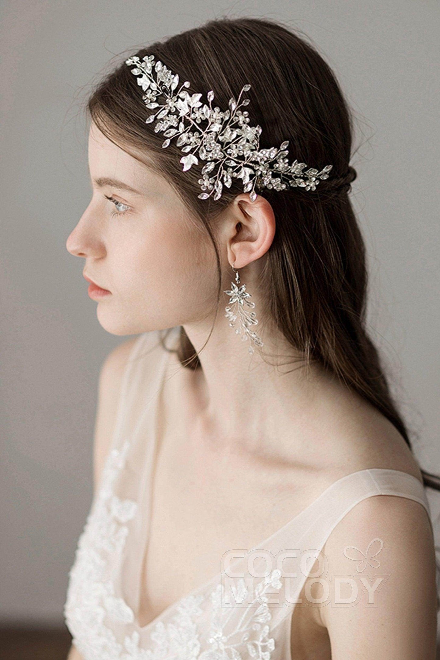 Alloy Headbands with Imitation Pearl and Crystals AH18015 - COCOMELODY