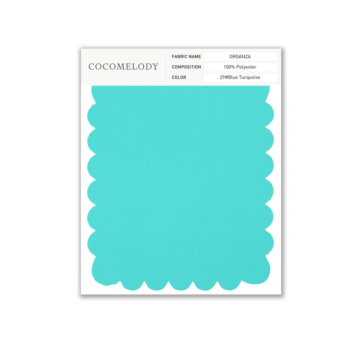 Organza Fabric Swatch in Single Color SWOR16006 - COCOMELODY