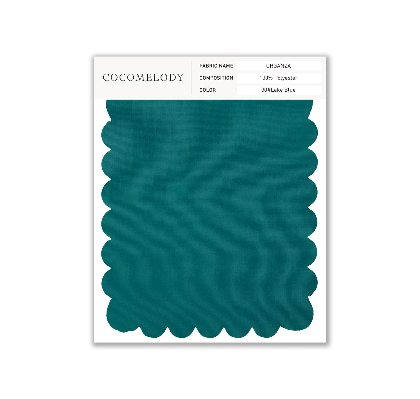 Organza Fabric Swatch in Single Color SWOR16006 - COCOMELODY