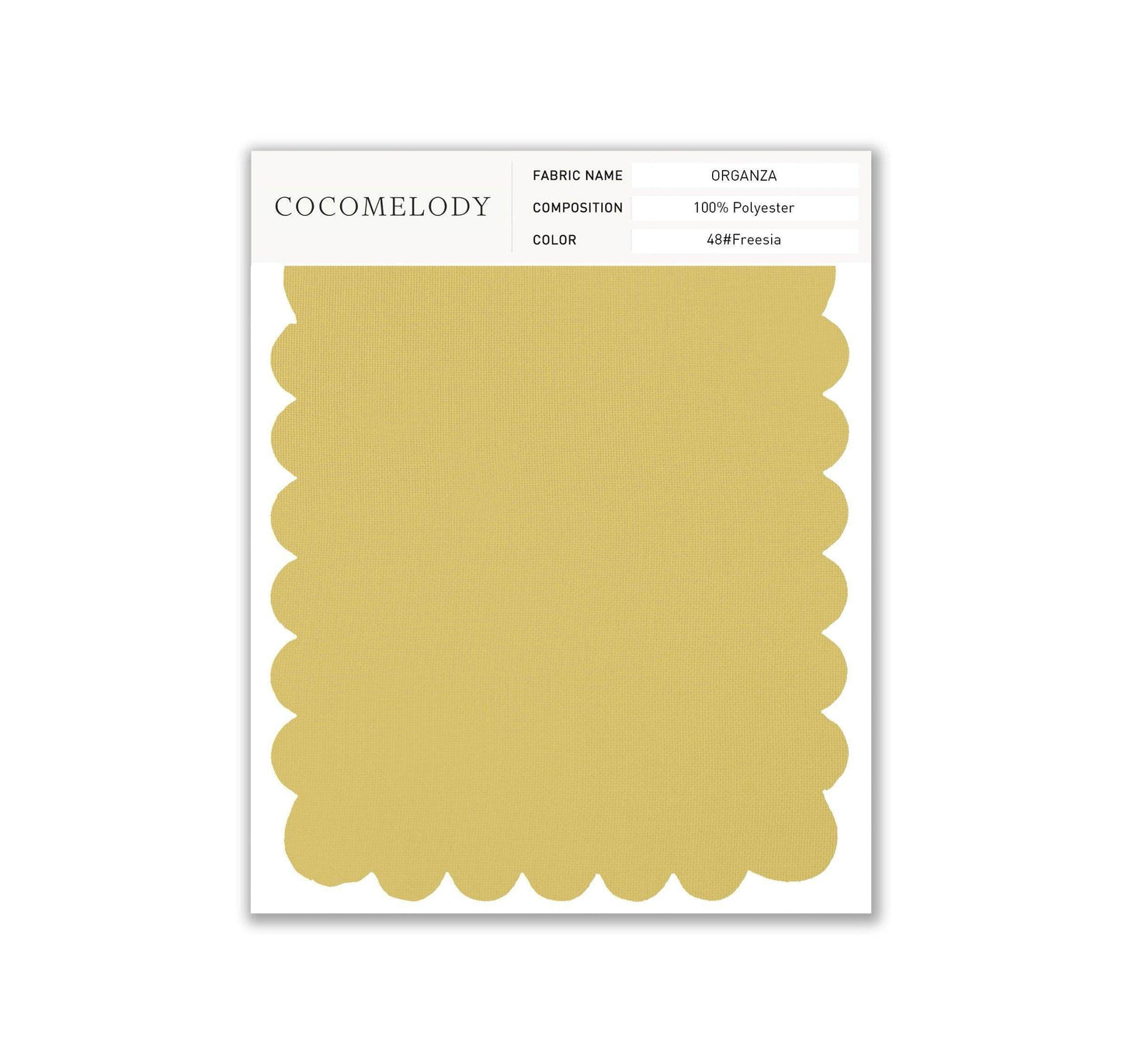 Organza Fabric Swatch in Single Color SWOR16006 - COCOMELODY