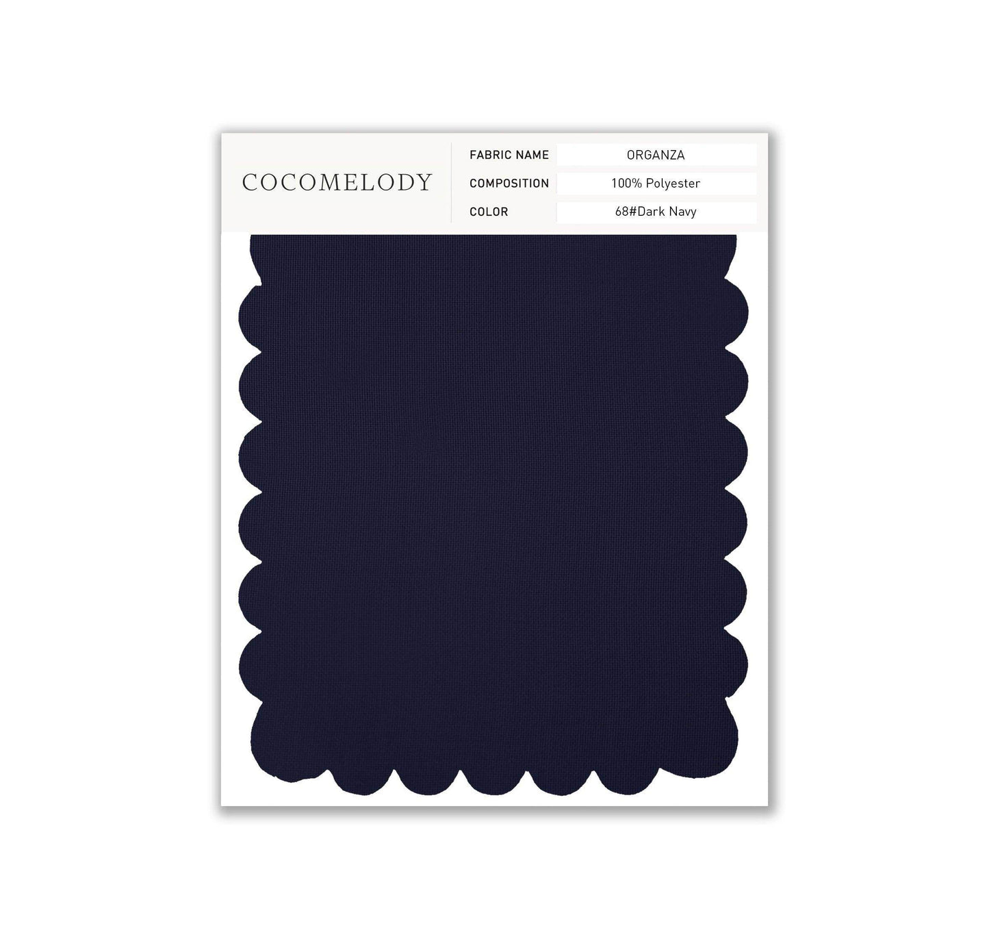 Organza Fabric Swatch in Single Color SWOR16006 - COCOMELODY