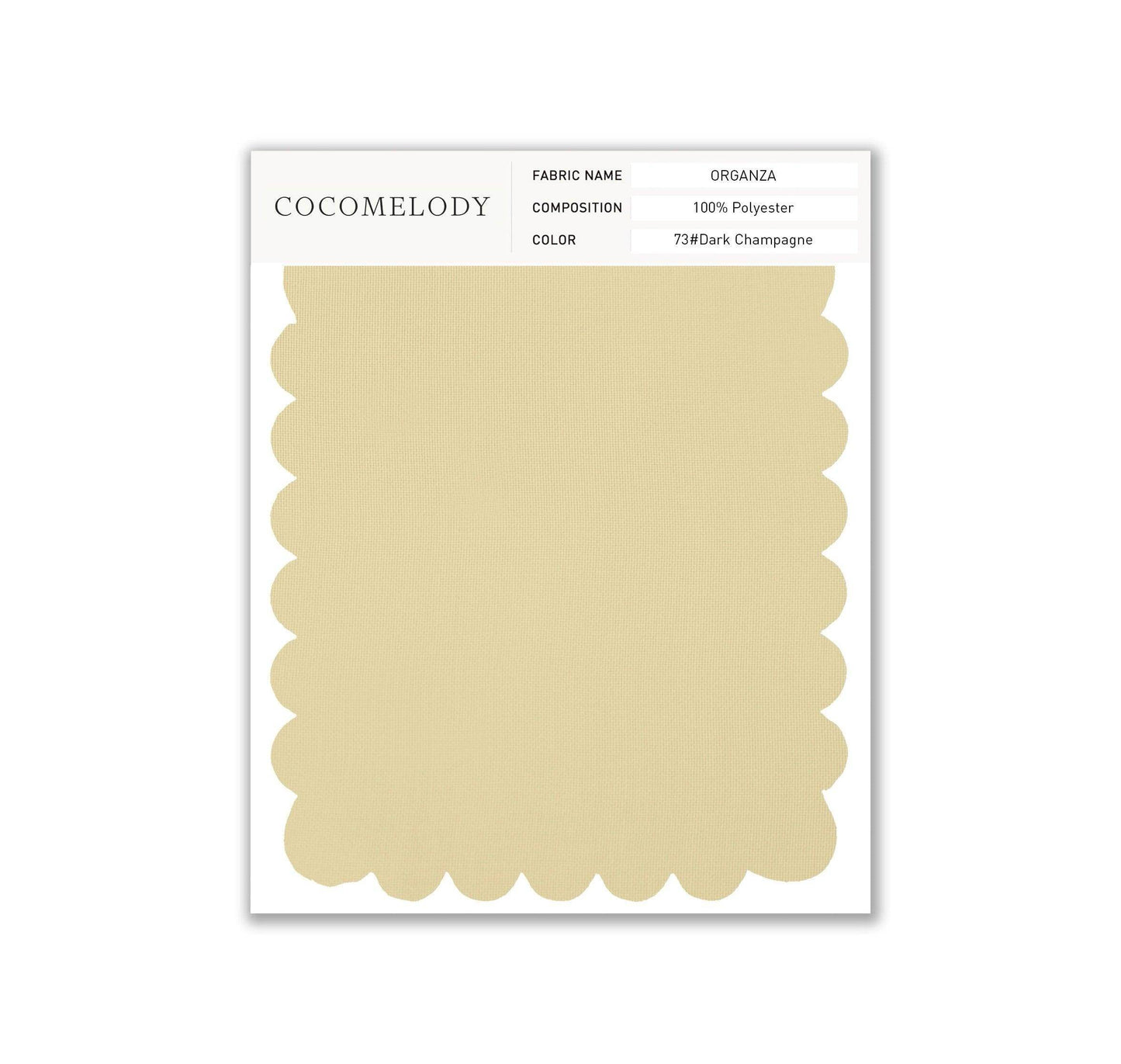 Organza Fabric Swatch in Single Color SWOR16006 - COCOMELODY