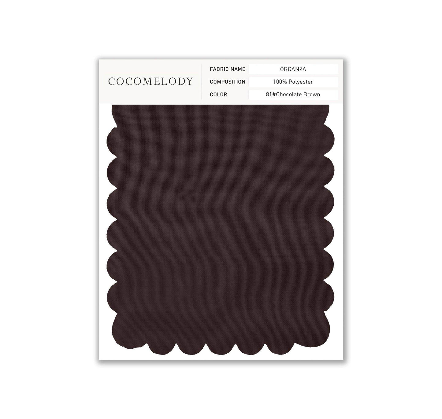 Organza Fabric Swatch in Single Color SWOR16006 - COCOMELODY