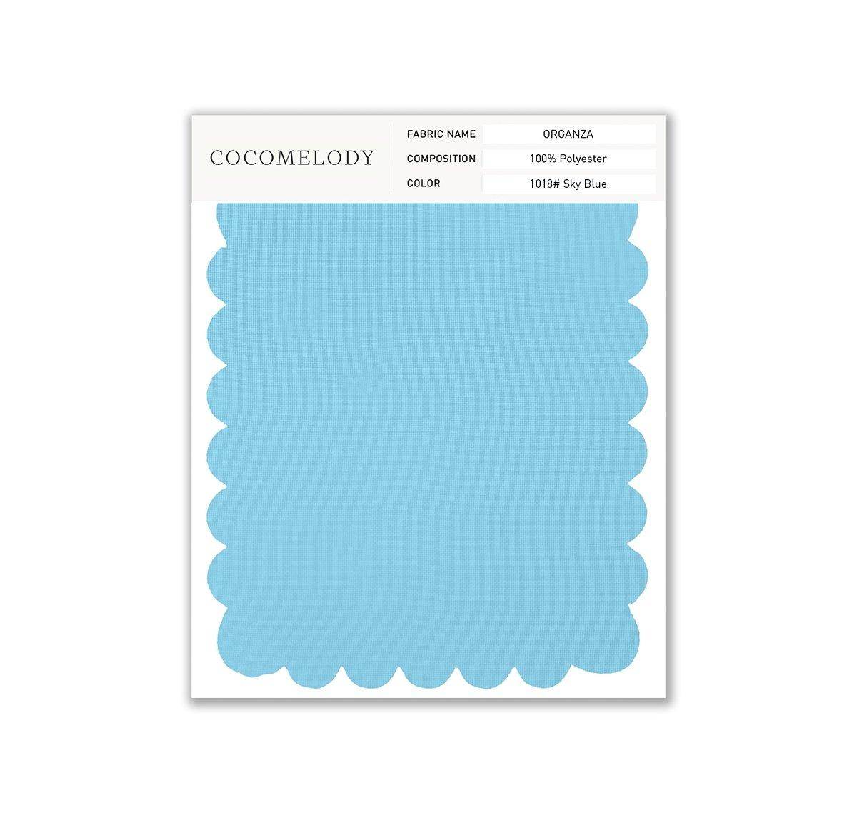 Organza Fabric Swatch in Single Color SWOR16006 - COCOMELODY