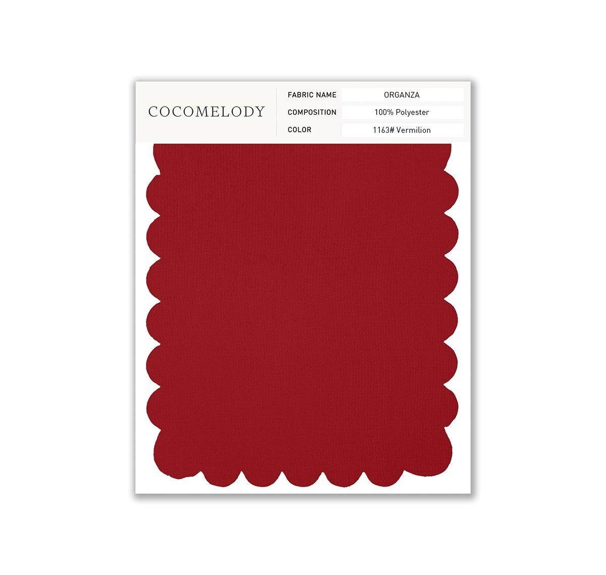 Organza Fabric Swatch in Single Color SWOR16006 - COCOMELODY