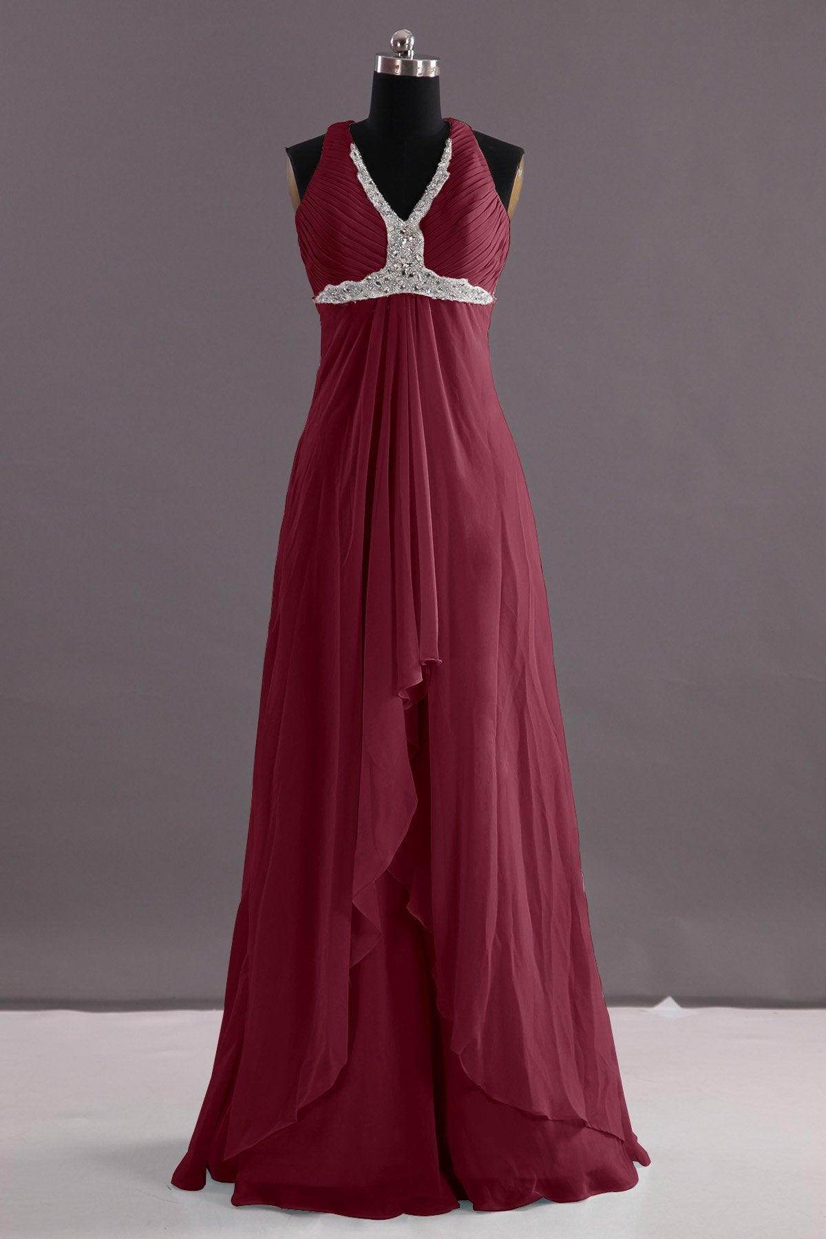 Sheath-Column Floor Length Chiffon Evening Dress COEF14001 - COCOMELODY