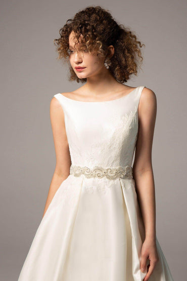 Tulle Wedding Sash with Rhinestone Imitation Pearl CC0056 - COCOMELODY