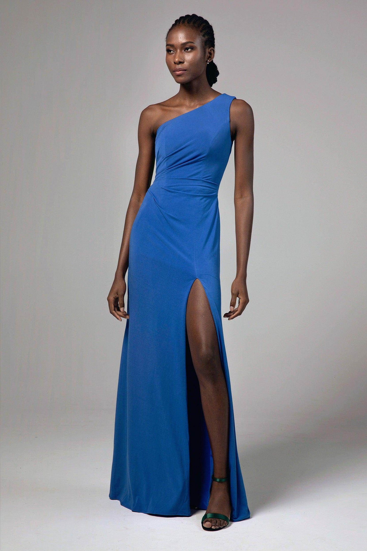 Sheath Floor Length Knitted Fabric Bridesmaid Dress Formal Dresses CB0423 - COCOMELODY