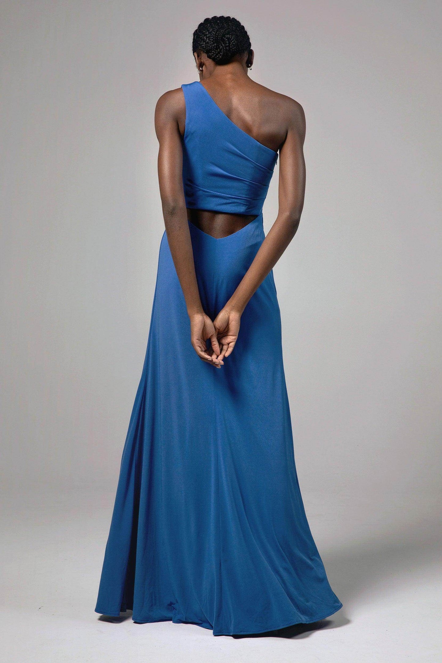 Sheath Floor Length Knitted Fabric Bridesmaid Dress Formal Dresses CB0423 - COCOMELODY