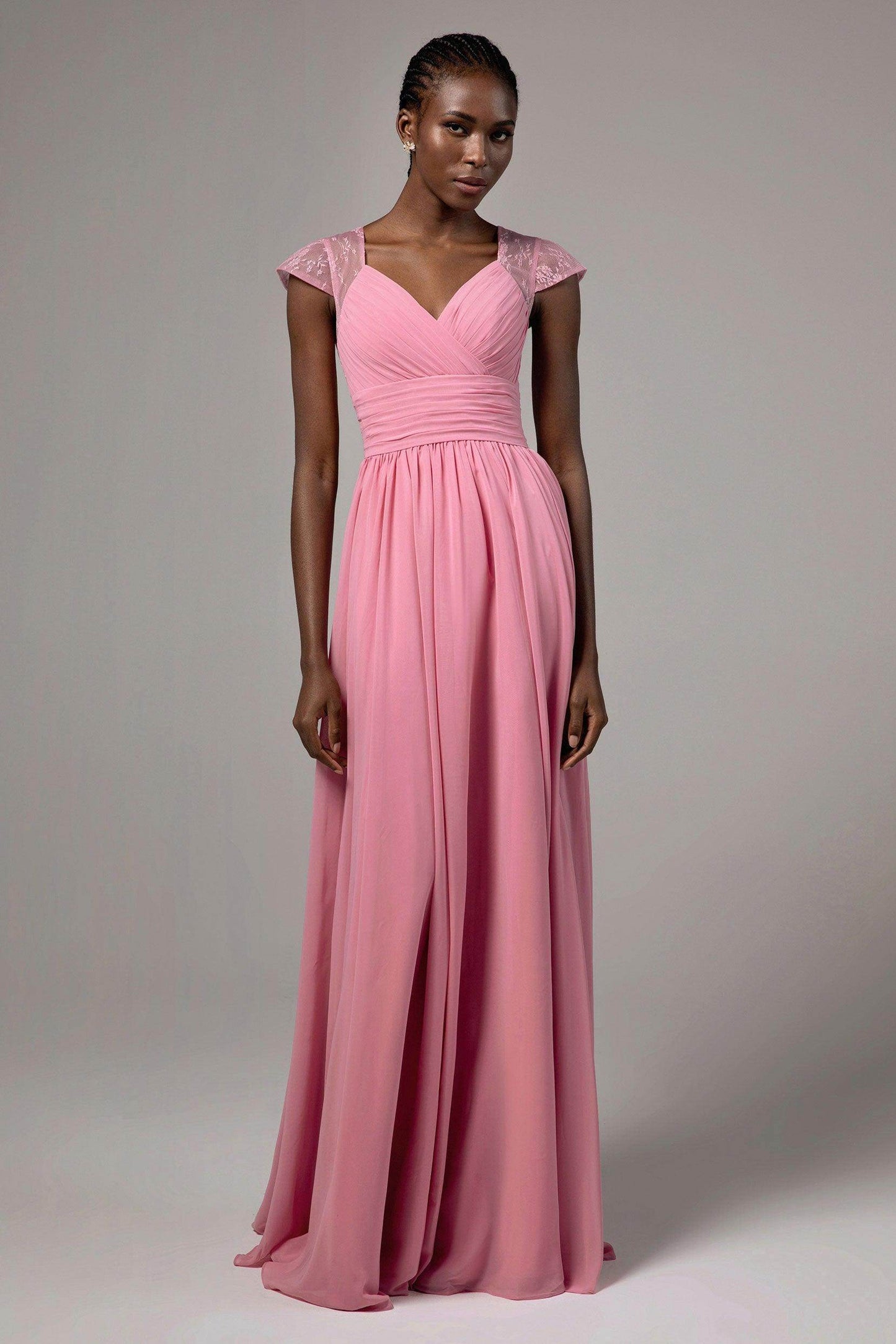 A-Line Floor Length Chiffon Bridesmaid Dress CB0390 - COCOMELODY