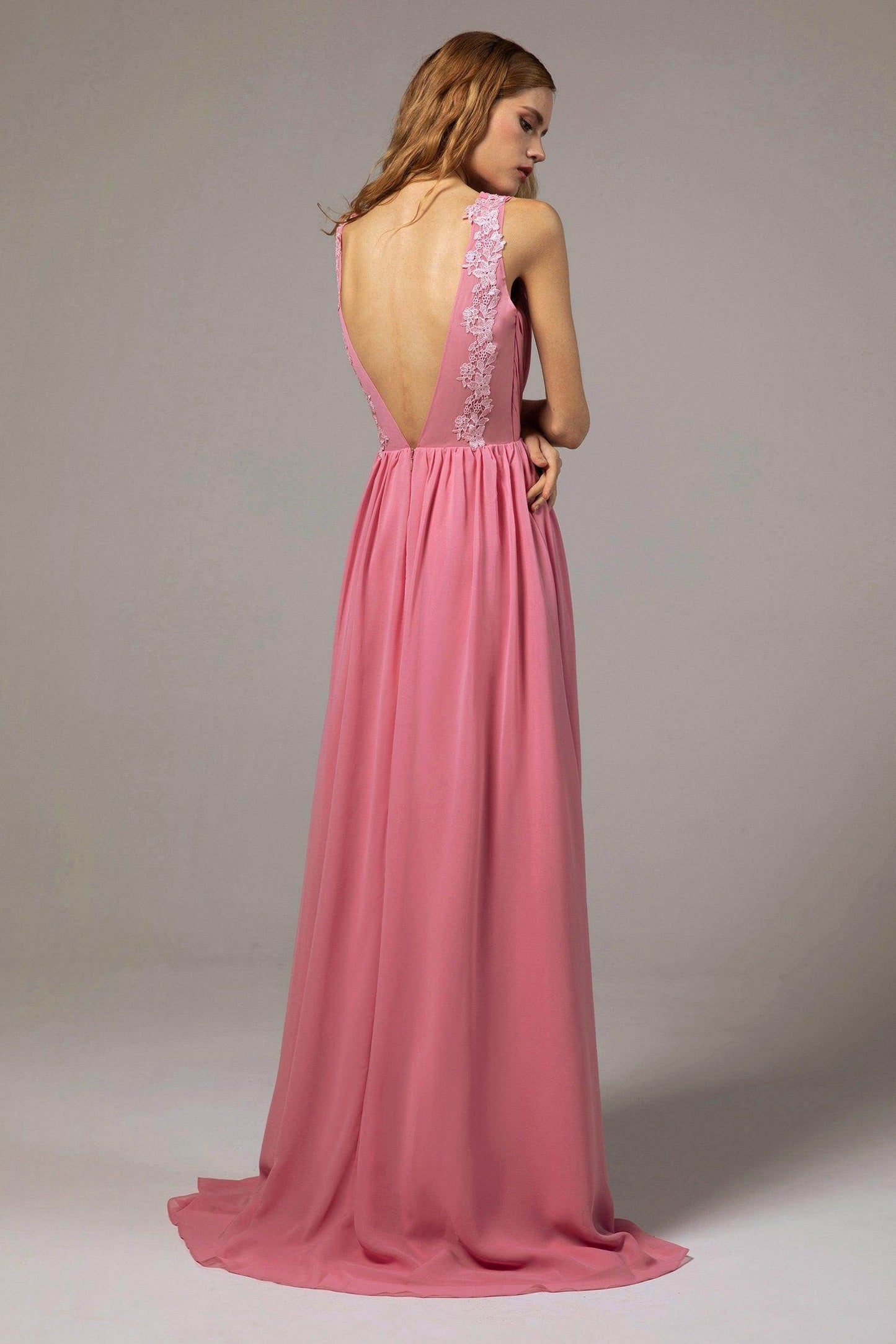 A-Line Floor Length Chiffon Bridesmaid Dress Formal Dresses CB0386 - COCOMELODY