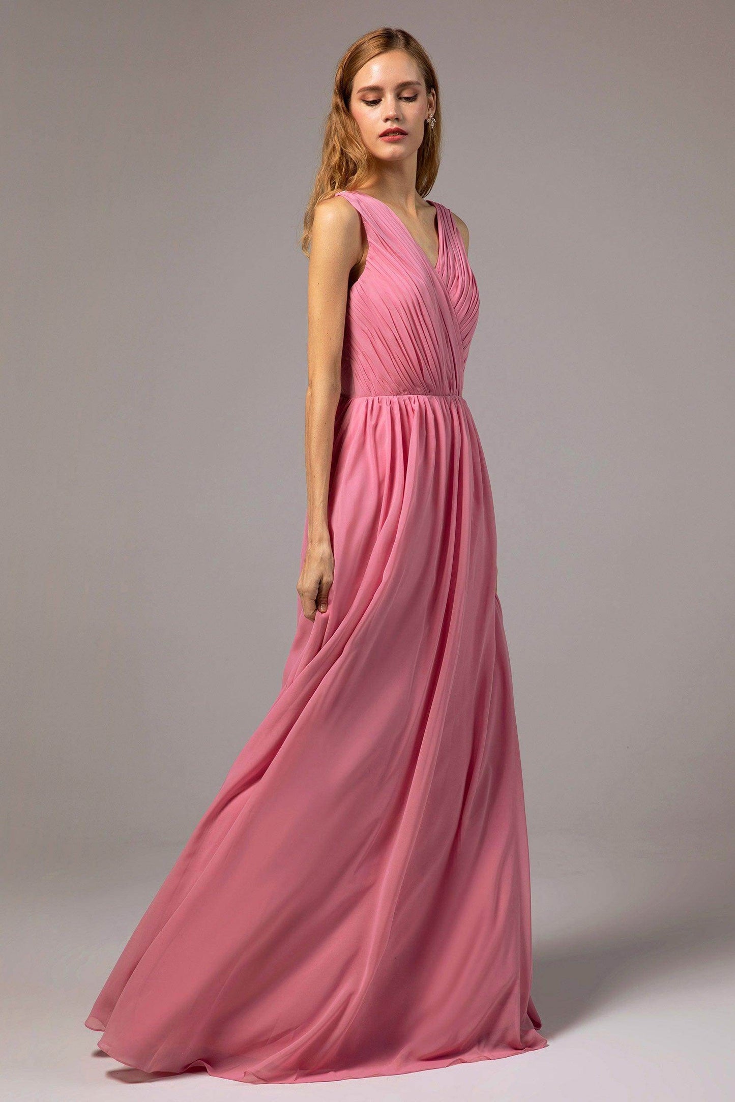 A-Line Floor Length Chiffon Bridesmaid Dress Formal Dresses CB0386