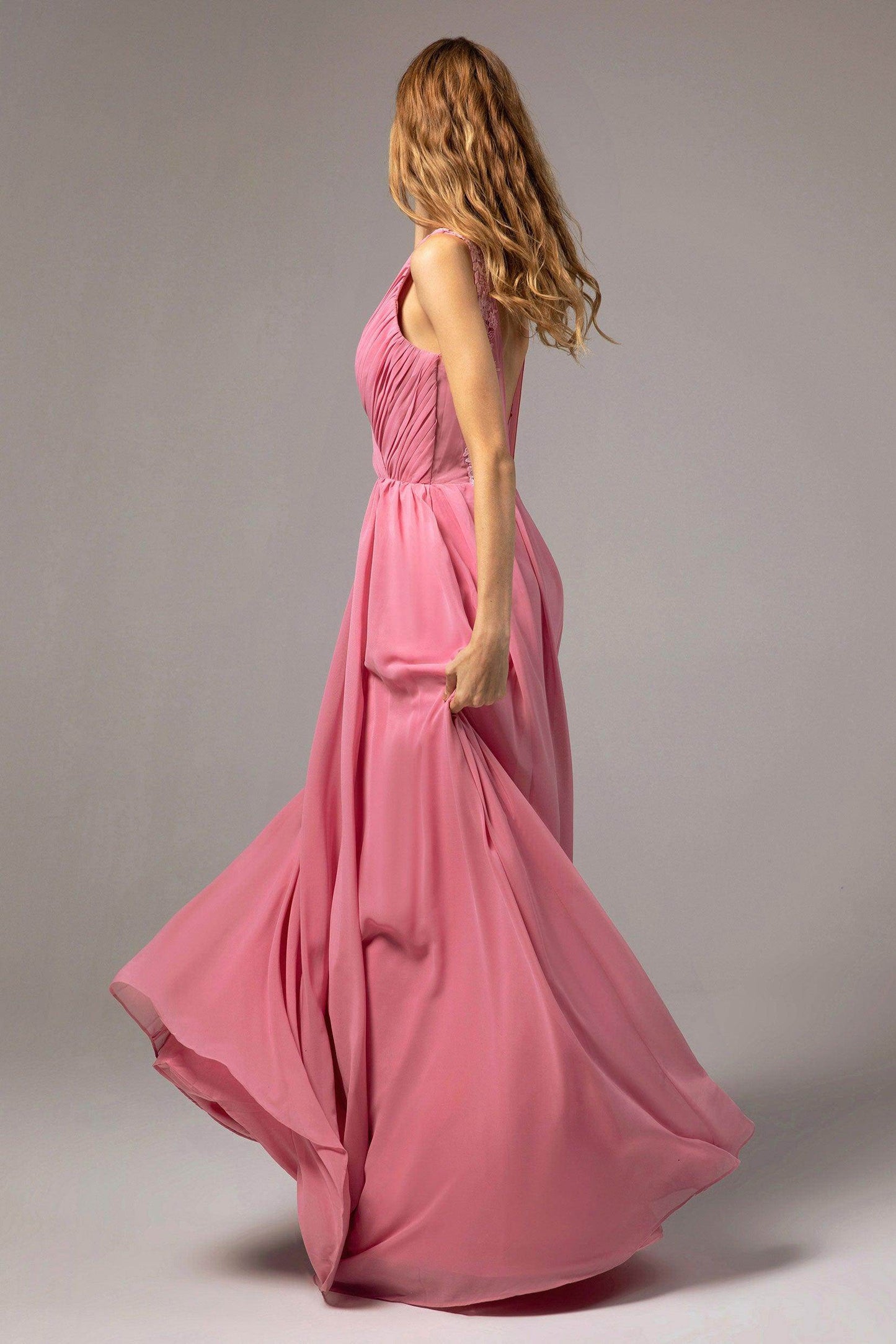 A-Line Floor Length Chiffon Bridesmaid Dress Formal Dresses CB0386