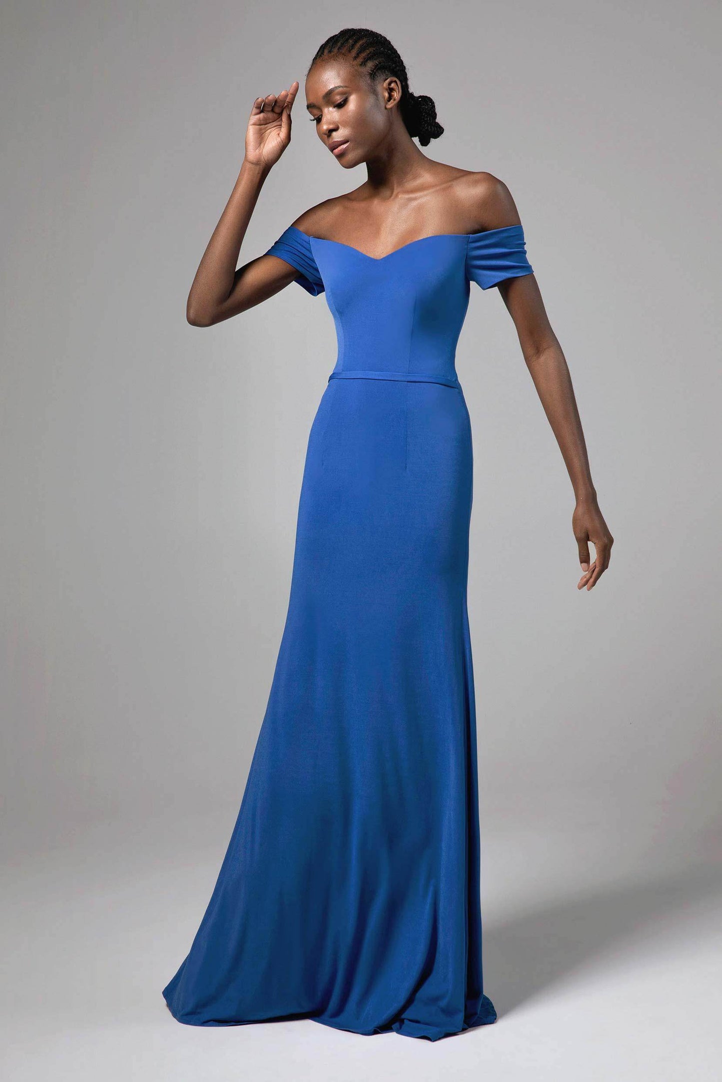 Sheath Floor Length Knitted Fabric Bridesmaid Dress Formal Dresses CB0426 - COCOMELODY