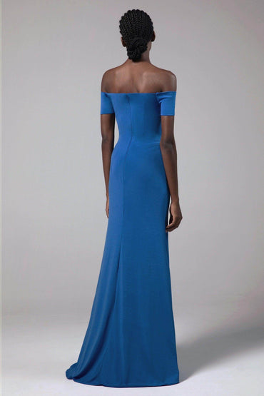 Sheath Floor Length Knitted Fabric Bridesmaid Dress Formal Dresses CB0426 - COCOMELODY