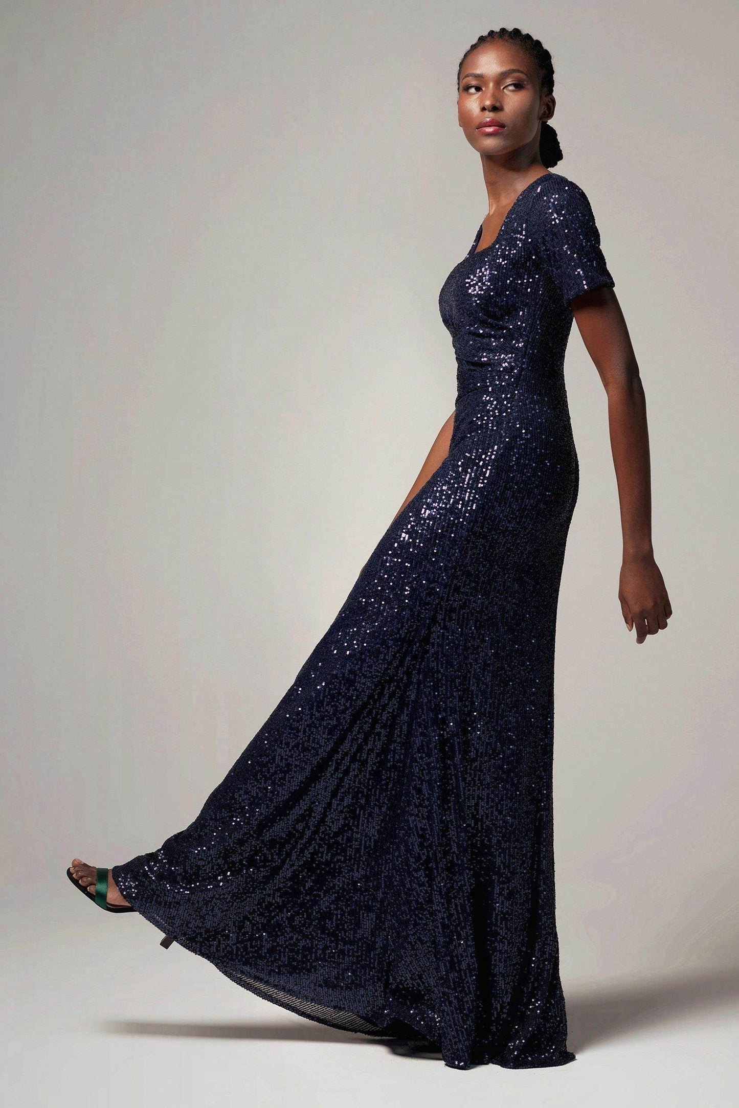Sheath-Column Floor Length Sequined Dress CB0409 - COCOMELODY
