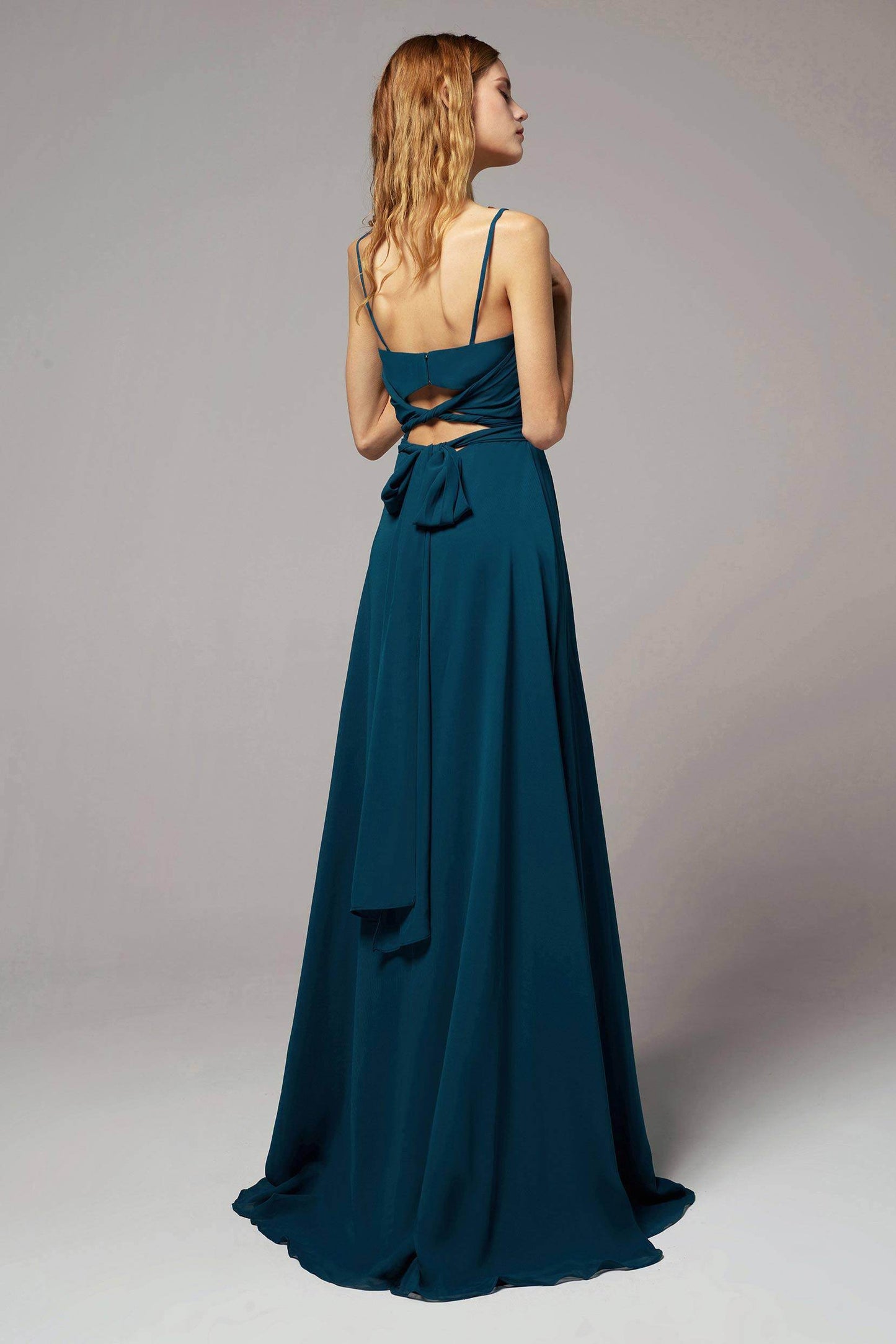 A-Line Floor Length Chiffon Bridesmaid Dress CB0414 - COCOMELODY