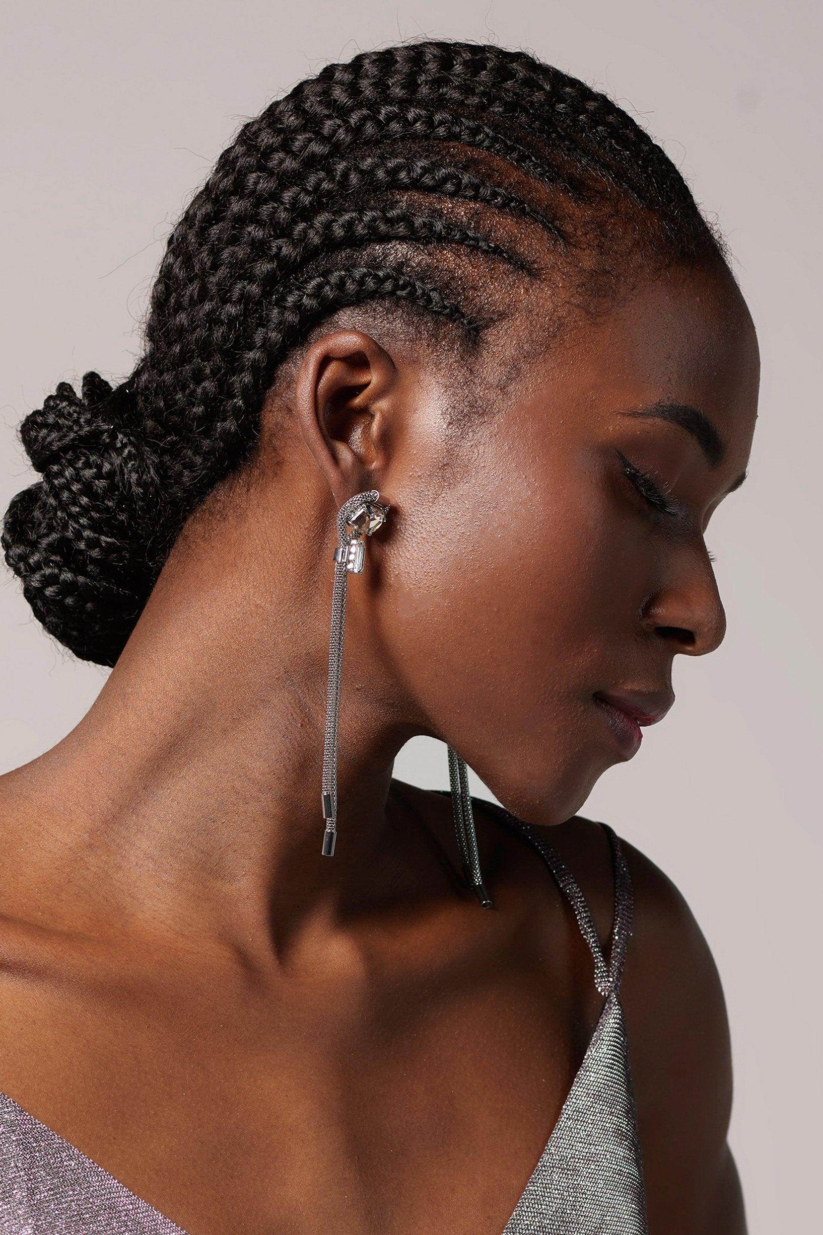 Chic Alloy Wedding Earrings with Rhinestone HG18013 - COCOMELODY