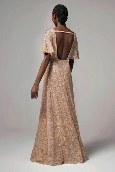 Sheath-Column Floor Length Sequined Dress CB0399 - COCOMELODY