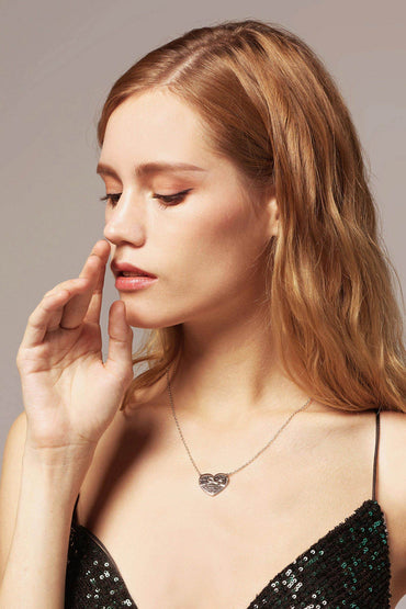 Rhodium plated Necklaces CX0014 - COCOMELODY