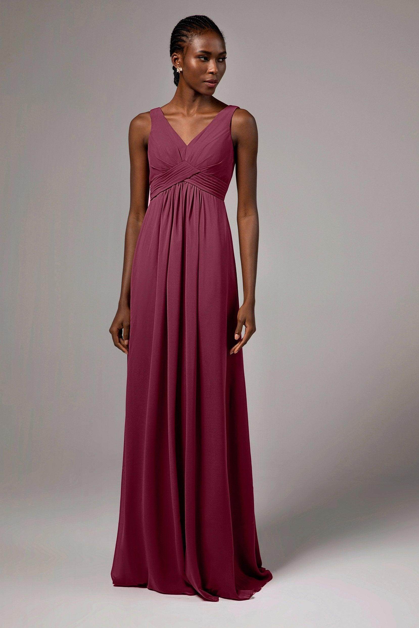 A-Line Floor Length Chiffon Bridesmaid Dress Formal Dresses CB0411 - COCOMELODY