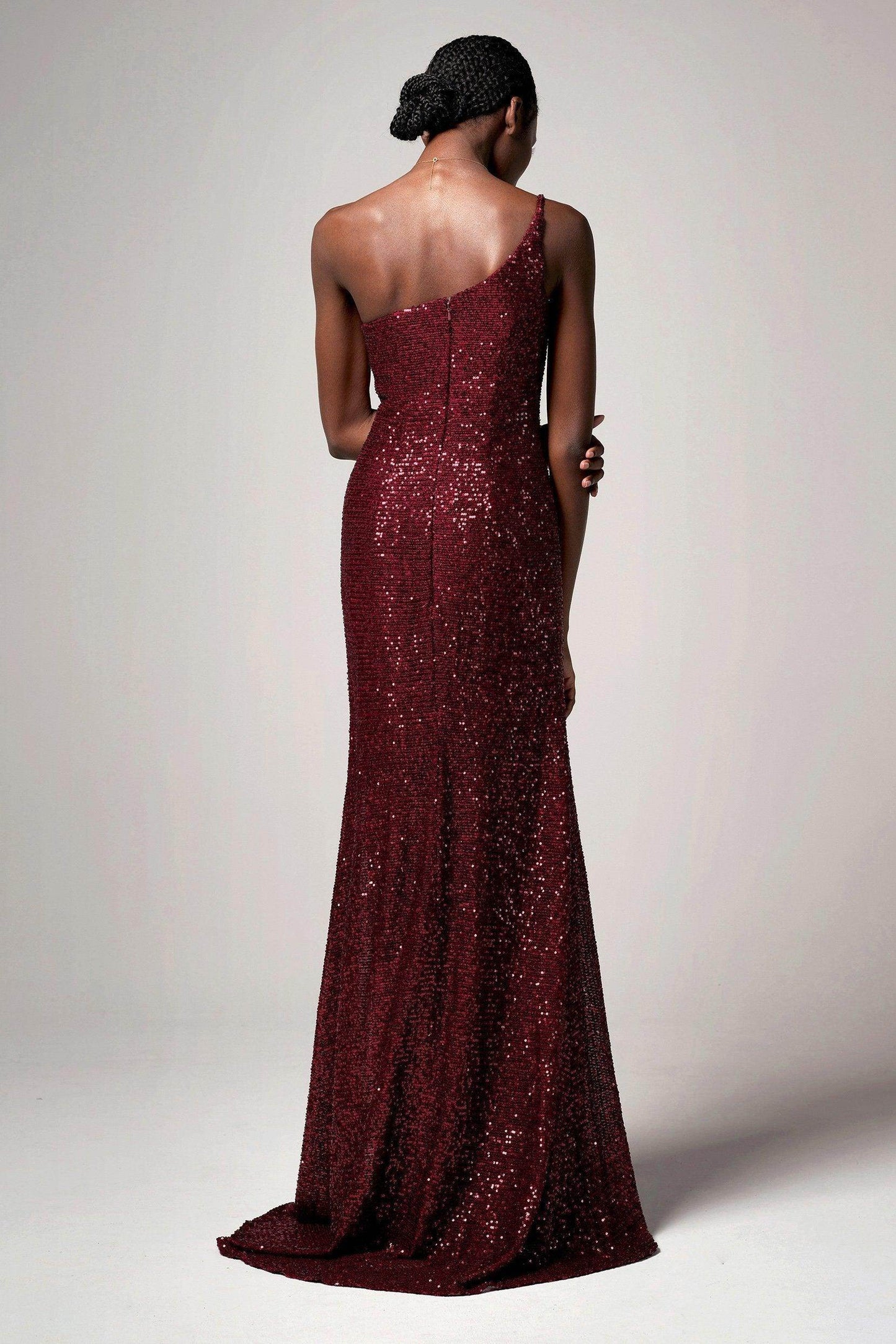Trumpet-Mermaid Sweep-Brush Train Sequined Dress CB0406 - COCOMELODY
