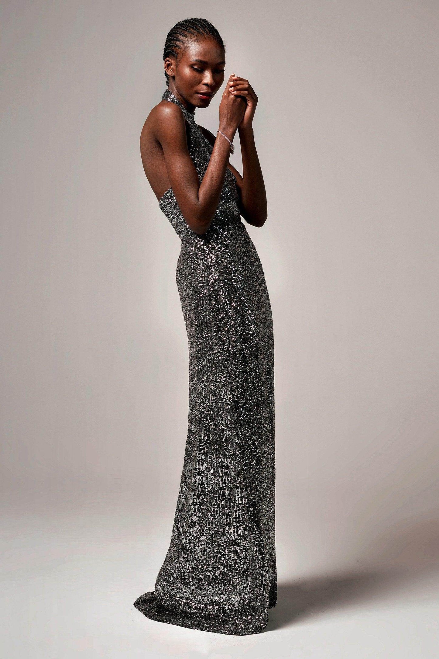 Sheath-Column Floor Length Sequined Dress CB0401 - COCOMELODY