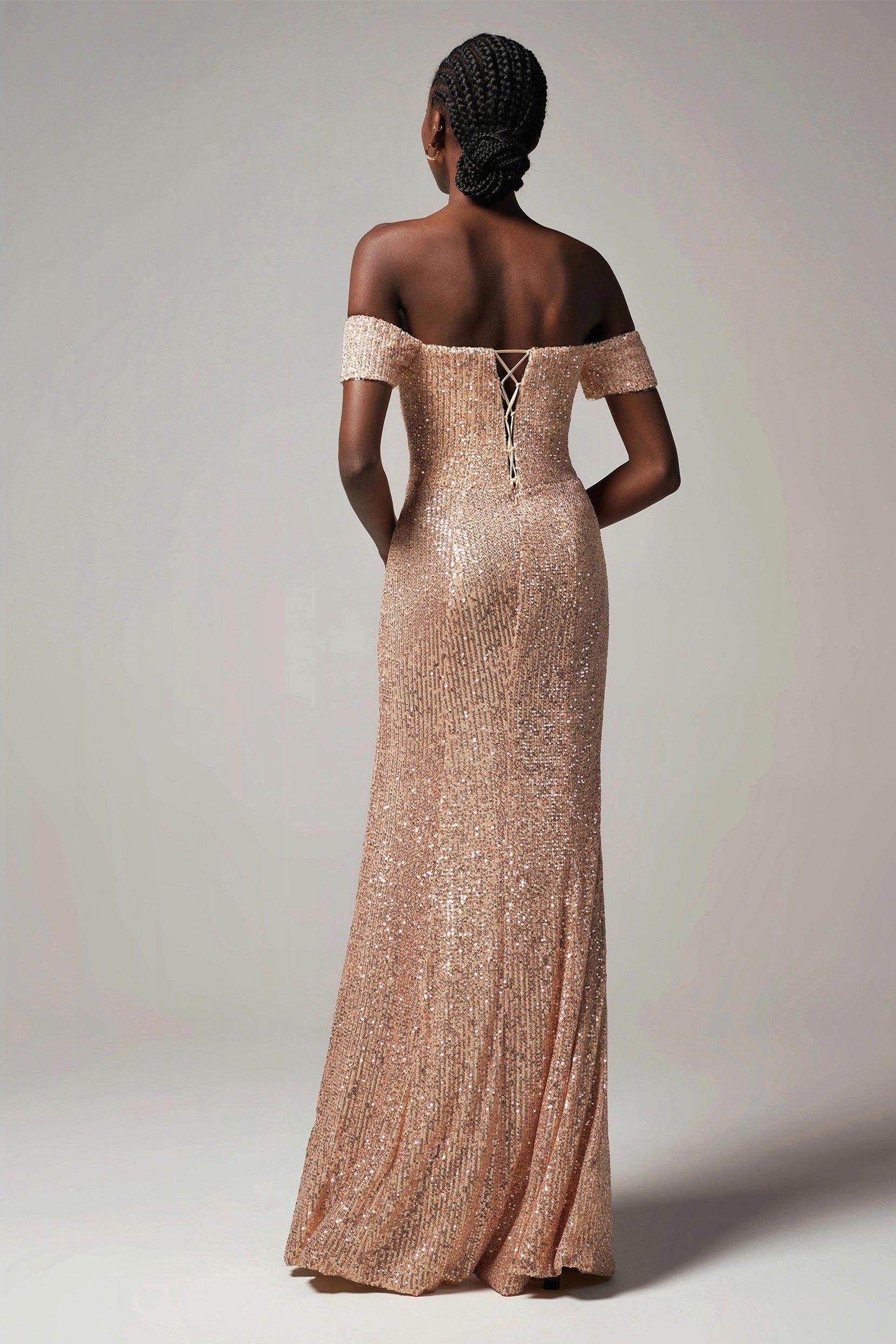 Sheath-Column Floor Length Sequined Dress CS0265 - COCOMELODY