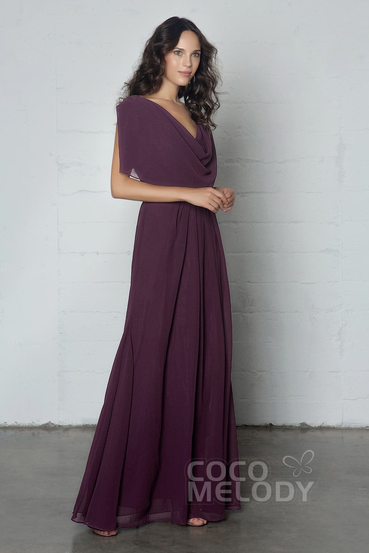 Sheath-Column Floor Length Chiffon Dress PR17014