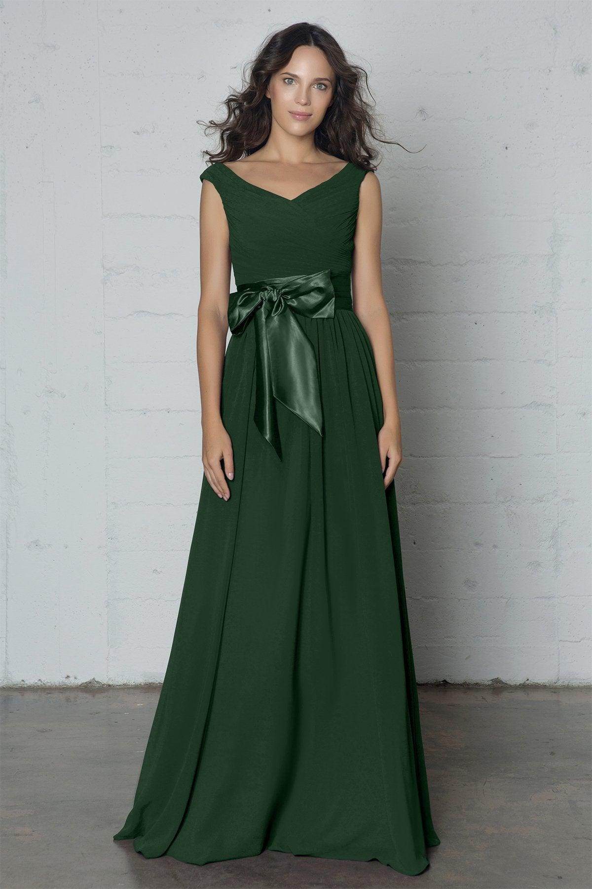 Sheath-Column Floor Length Chiffon Dress PR17017 - COCOMELODY