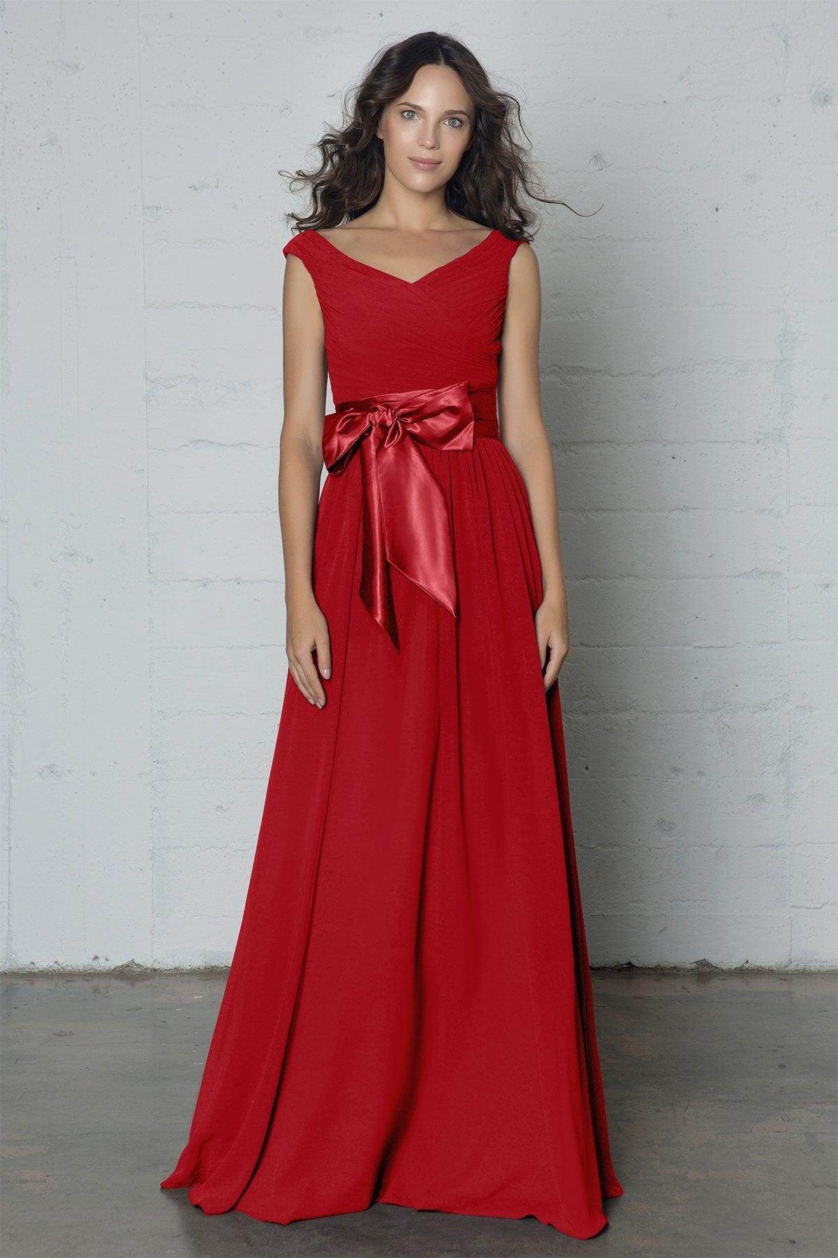 Sheath-Column Floor Length Chiffon Dress PR17017 - COCOMELODY