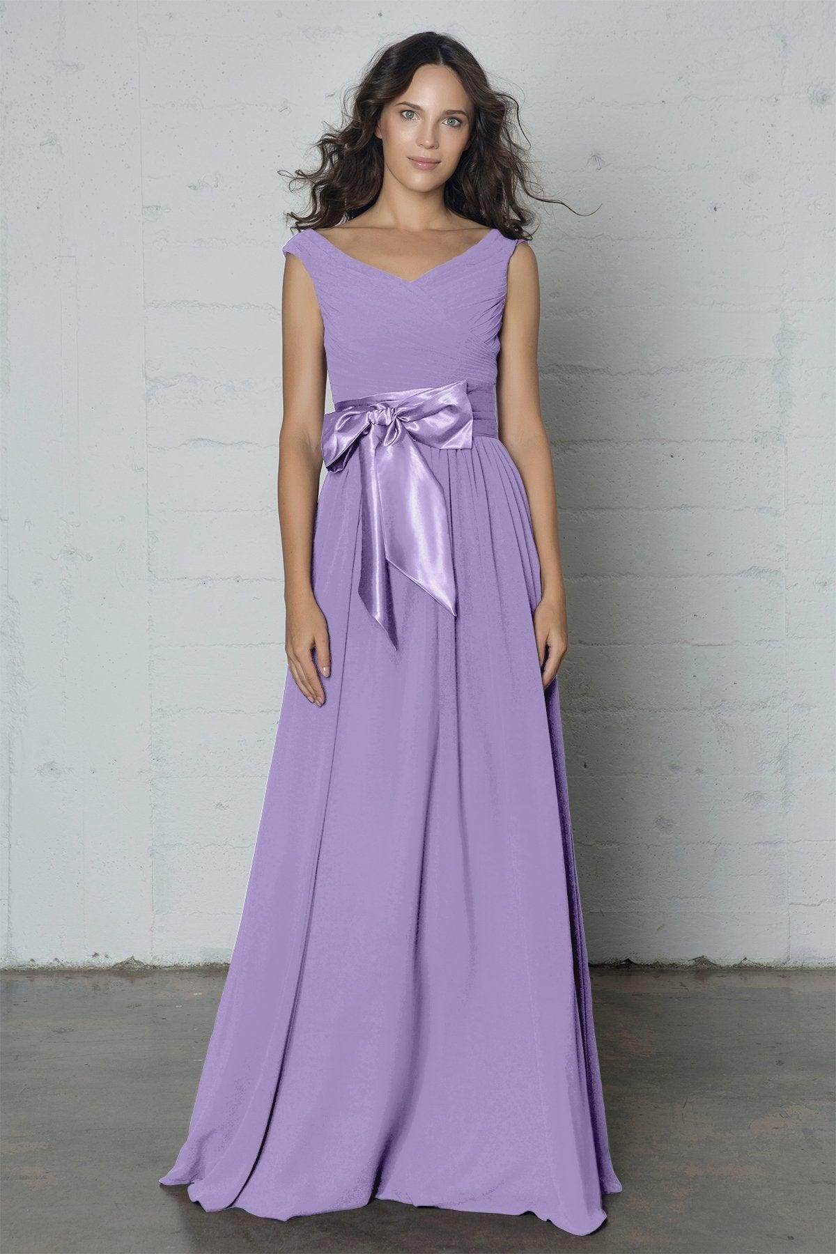 Sheath-Column Floor Length Chiffon Dress PR17017 - COCOMELODY