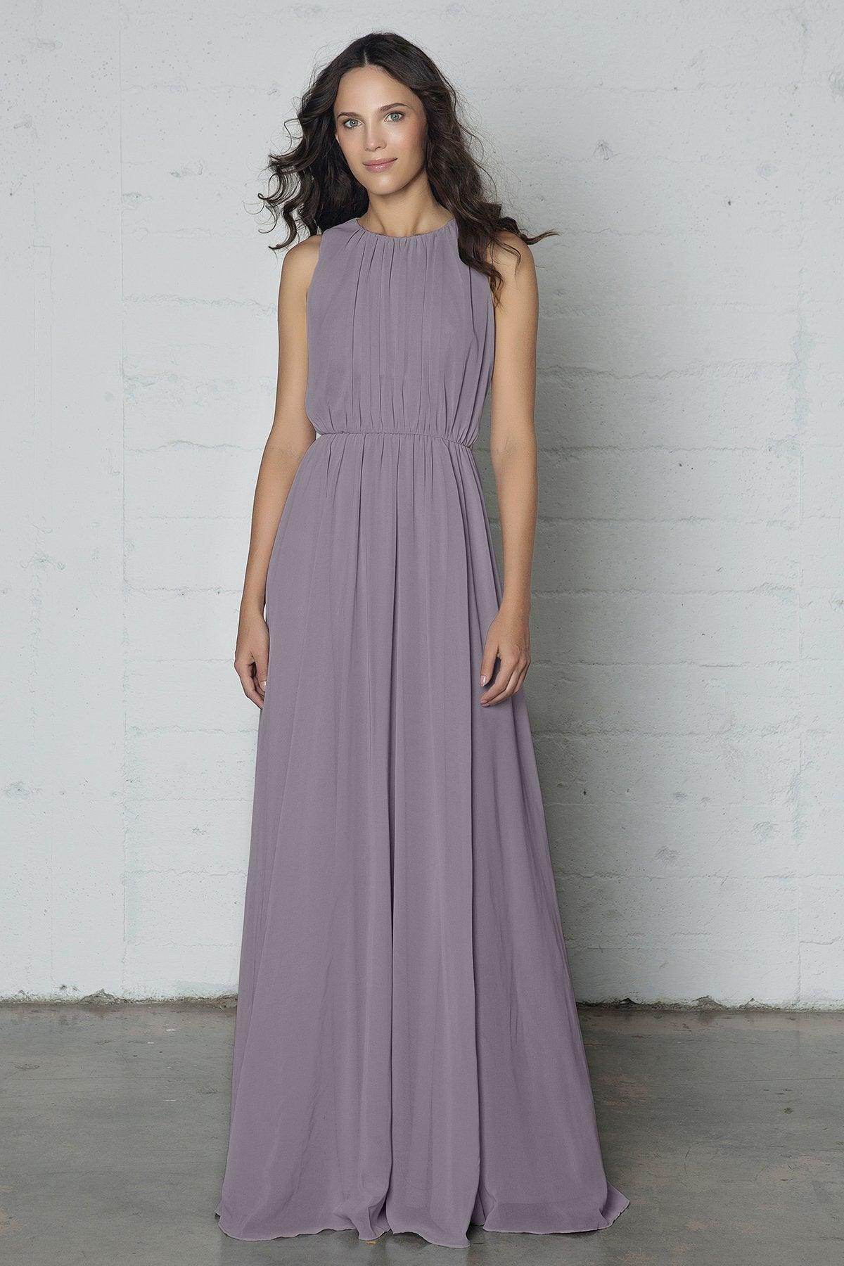 Sheath-Column Floor Length Chiffon Dress PR17020 - COCOMELODY