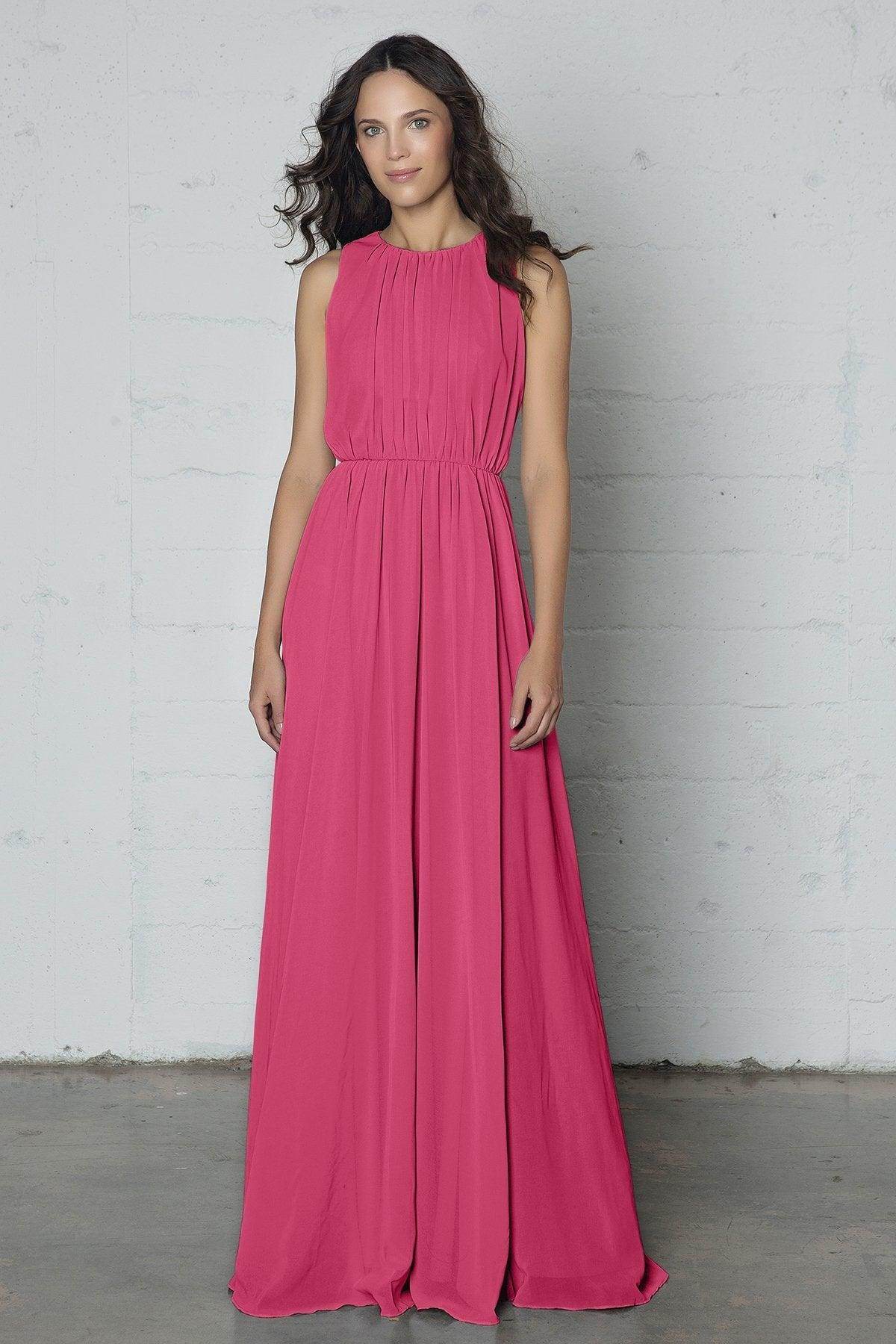Sheath-Column Floor Length Chiffon Dress PR17020 - COCOMELODY