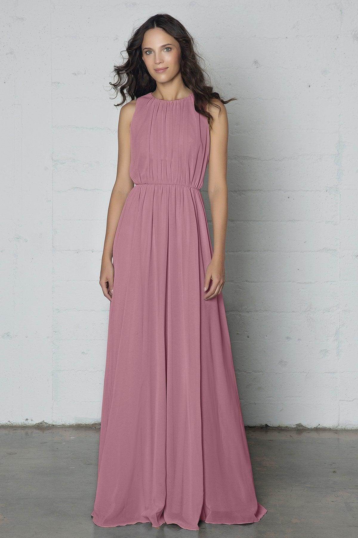 Sheath-Column Floor Length Chiffon Dress PR17020 - COCOMELODY