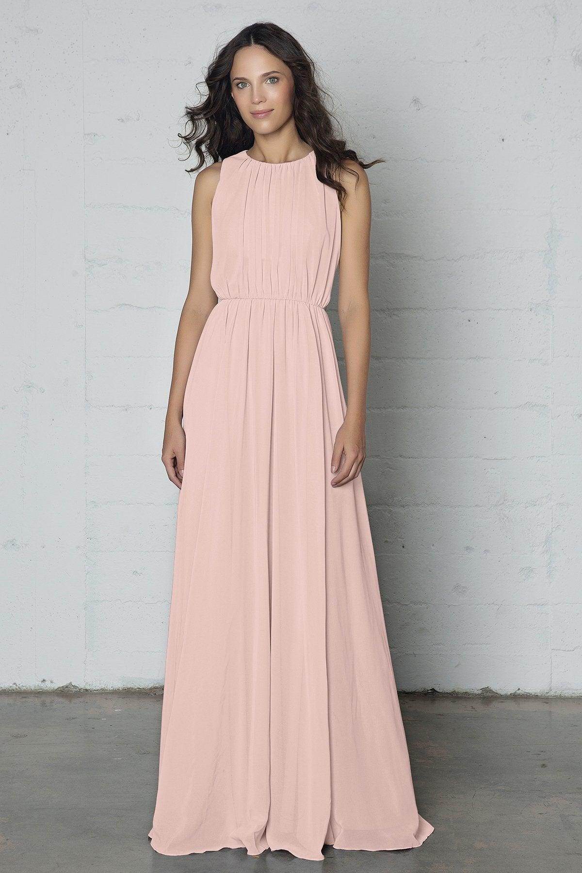 Sheath-Column Floor Length Chiffon Dress PR17020 - COCOMELODY