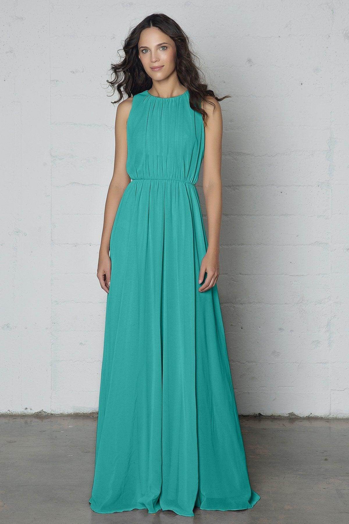 Sheath-Column Floor Length Chiffon Dress PR17020 - COCOMELODY