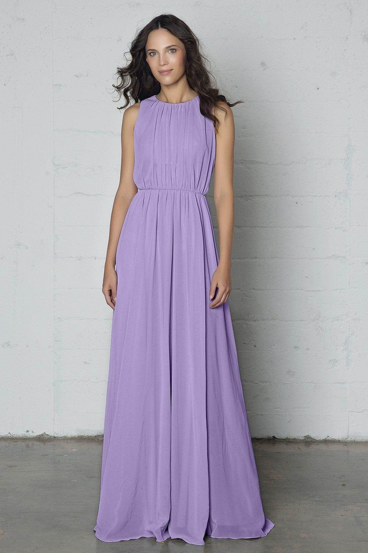Sheath-Column Floor Length Chiffon Dress PR17020 - COCOMELODY