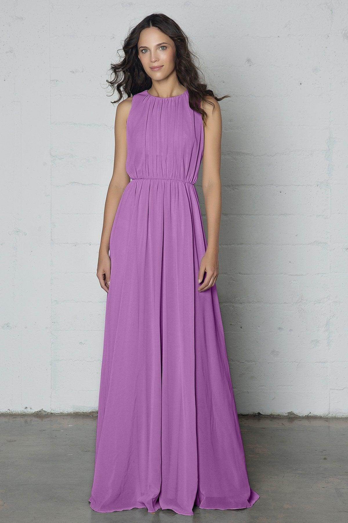 Sheath-Column Floor Length Chiffon Dress PR17020 - COCOMELODY