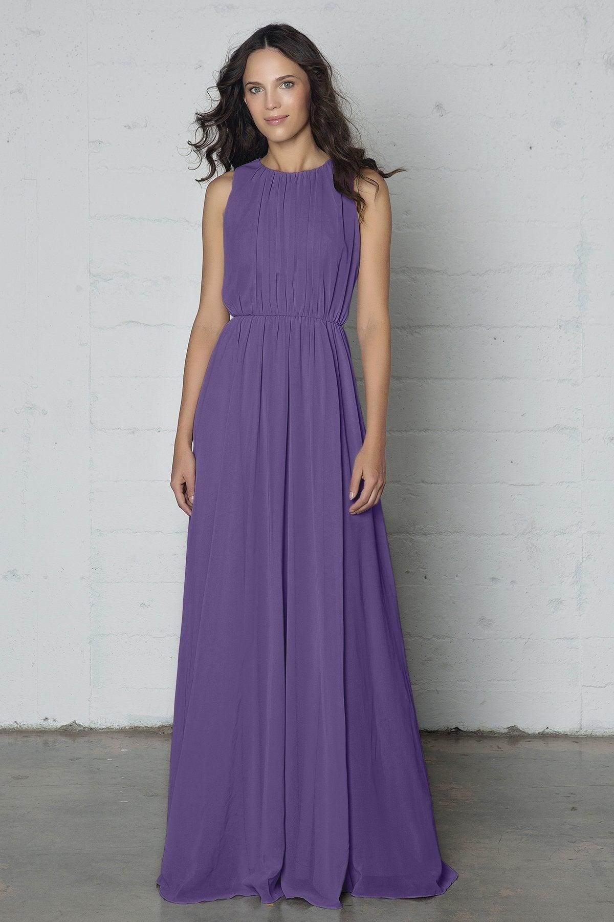 Sheath-Column Floor Length Chiffon Dress PR17020 - COCOMELODY