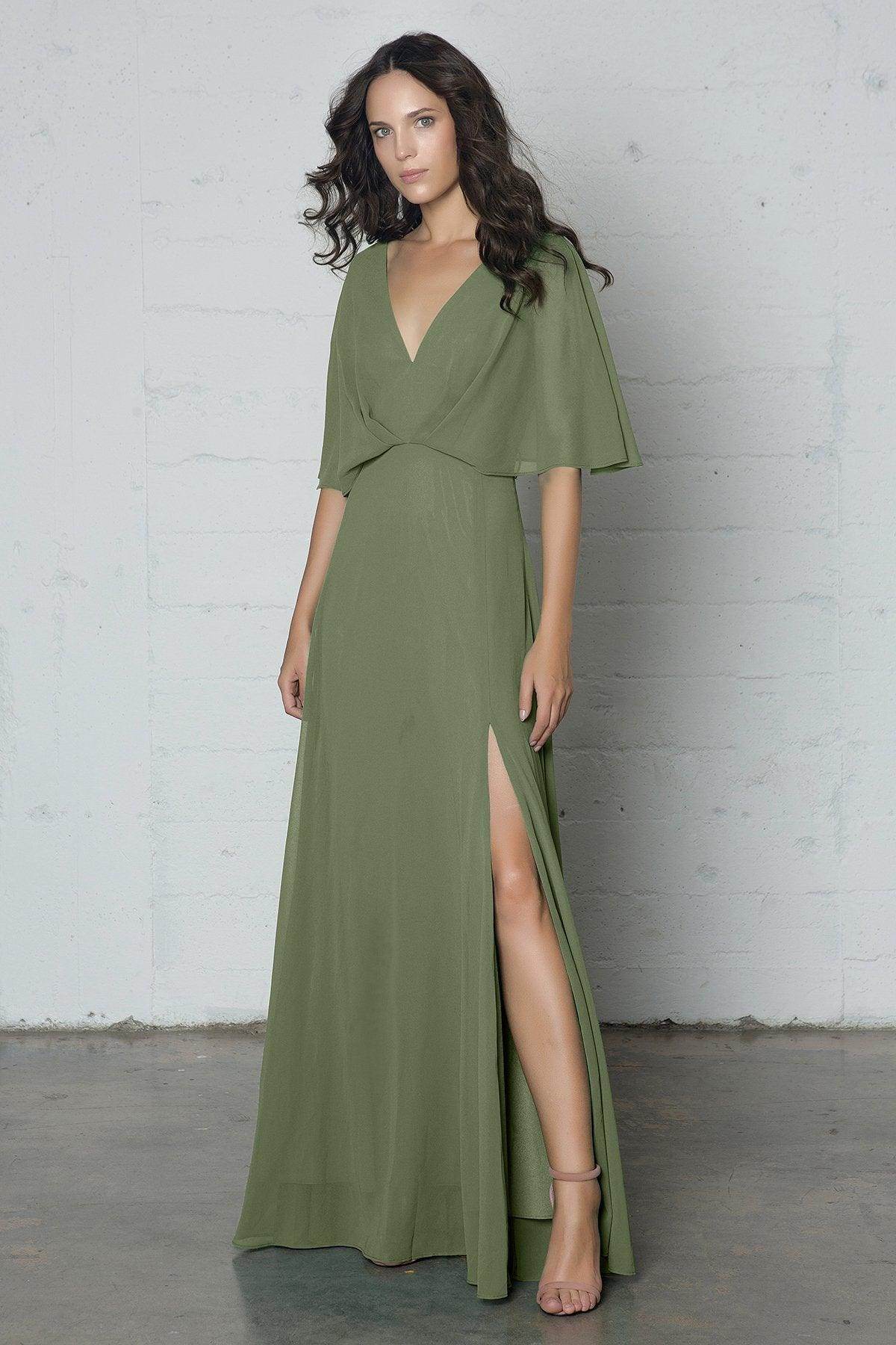 Sheath-Column Floor Length Chiffon Dress PR17024 - COCOMELODY