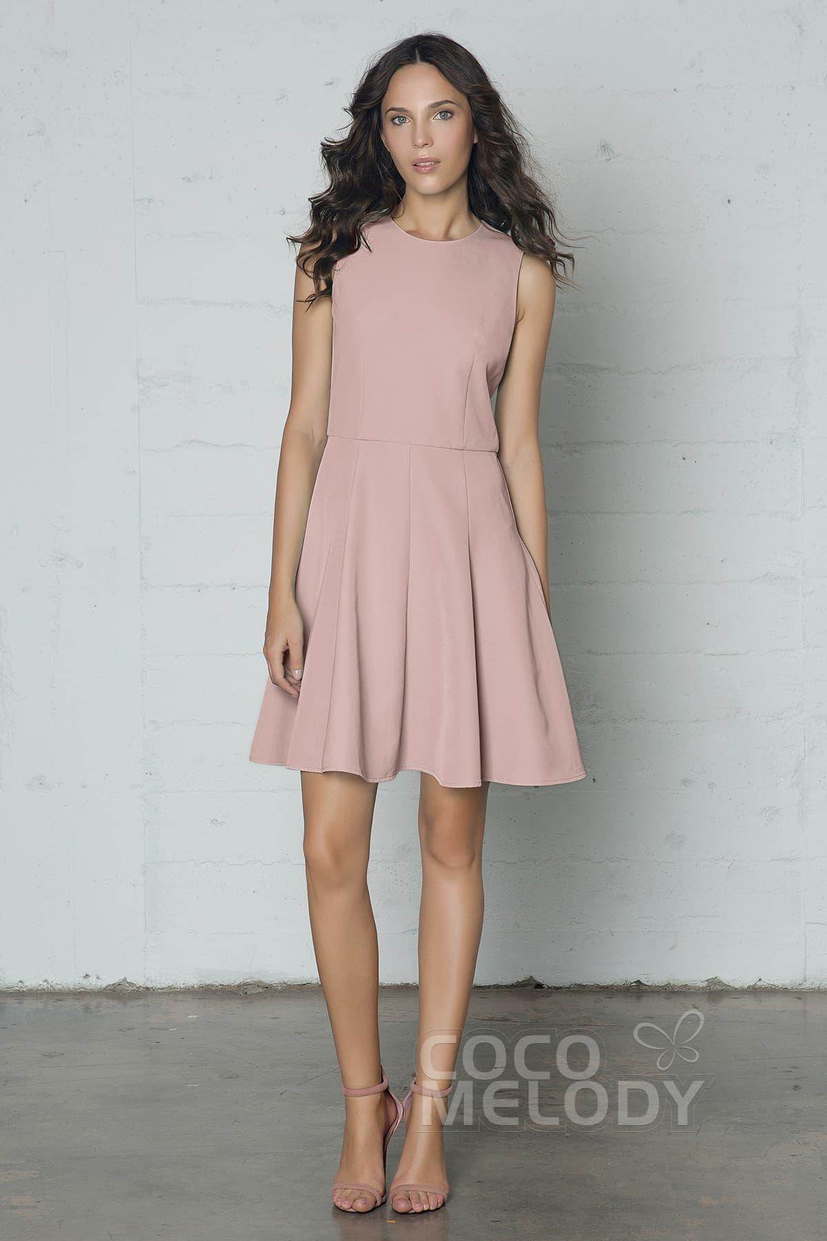 Sheath-Column Short Elastic Silk like Satin Dress PR17029 - COCOMELODY