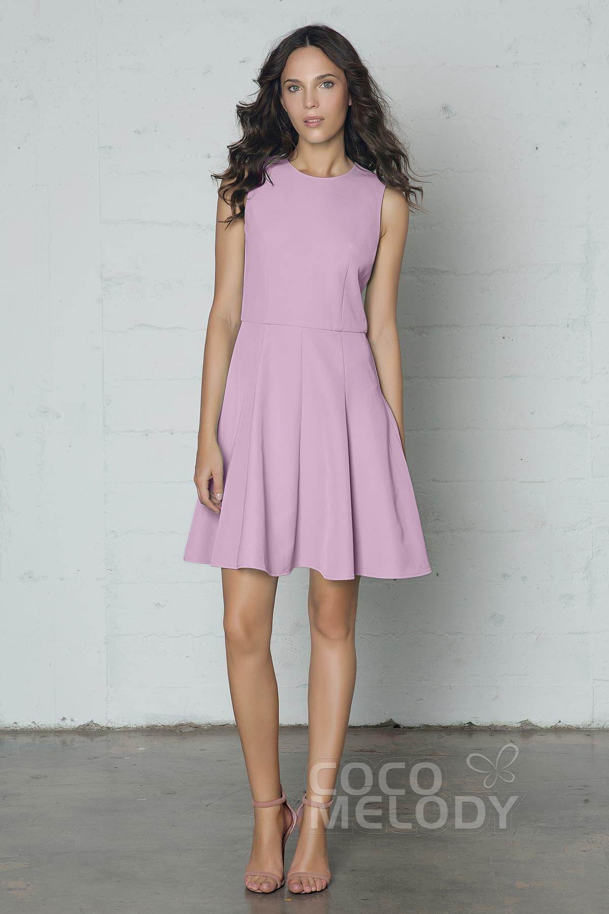 Sheath-Column Short Elastic Silk like Satin Dress PR17029 - COCOMELODY